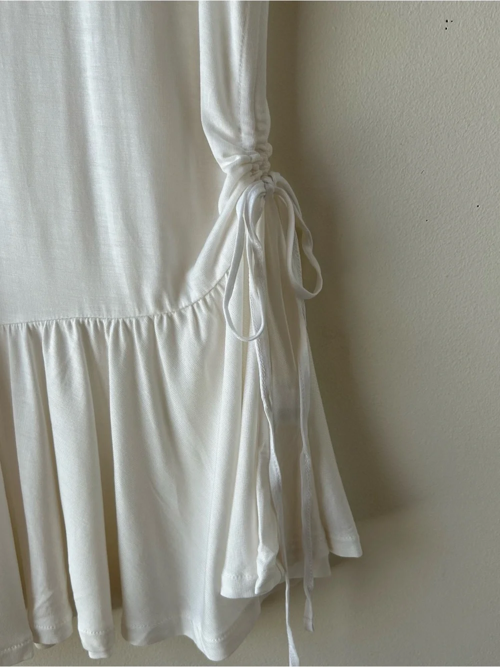 J. CREW Gathered Drawstring Peplum T-Shirt Tee
